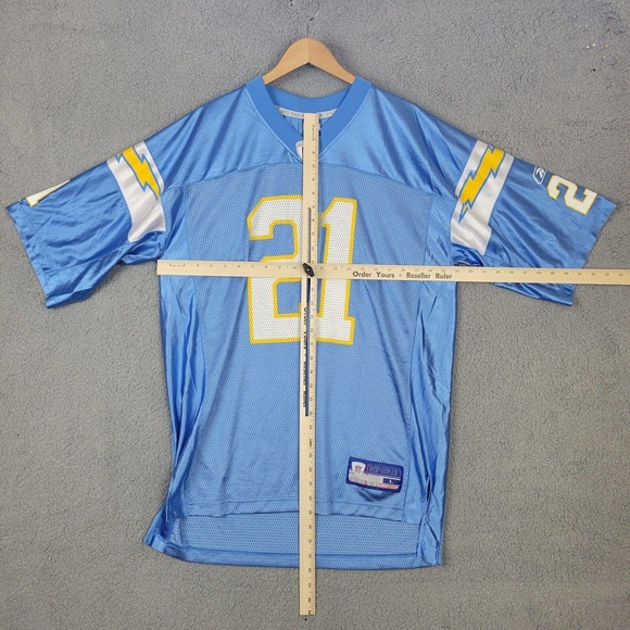 Reebok NFL San Diego Chargers Mens Large Ladainian Tomlinson Blue Jersey - Picture 10 of 12